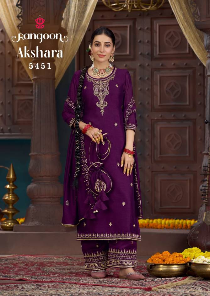 Akshara By Rangoon Silk Designer Readymade Suits Wholesale Shop In Surat